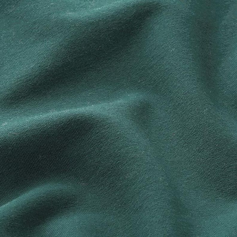 Lehká bavlněná teplákovina jednobarevná – tmavě zelená,  image number 4