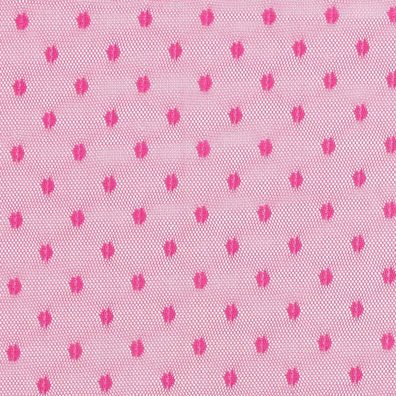Softmesh puntíky – výrazná jasně růžová,  image number 1
