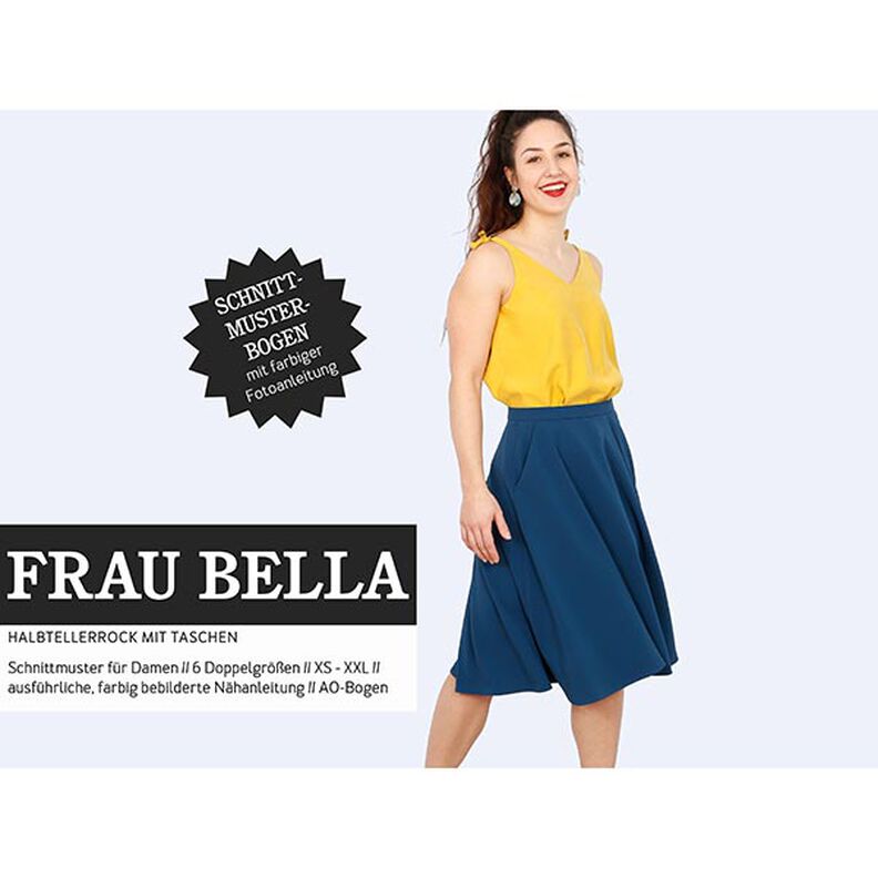 FRAU BELLA – půlkolová sukně s kapsami, Studio Schnittreif | XS - XXL,  image number 1