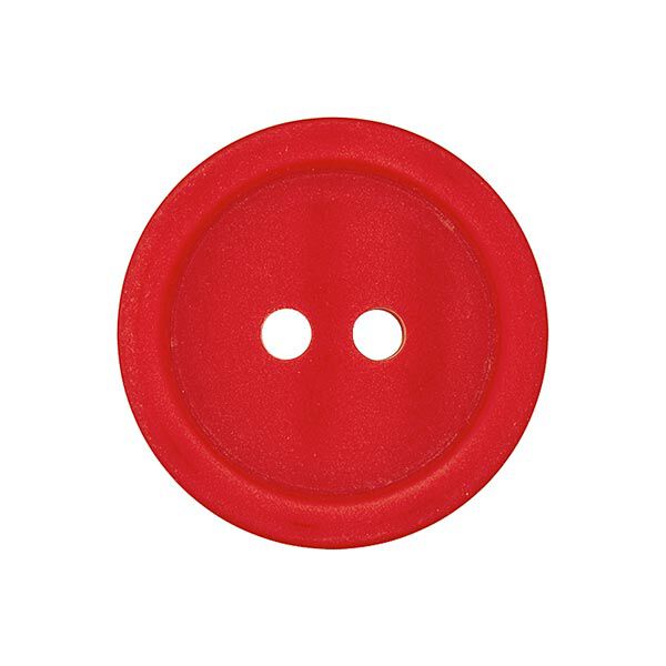 Plastový dvoudírkový knoflík Basic - červená,  image number 1