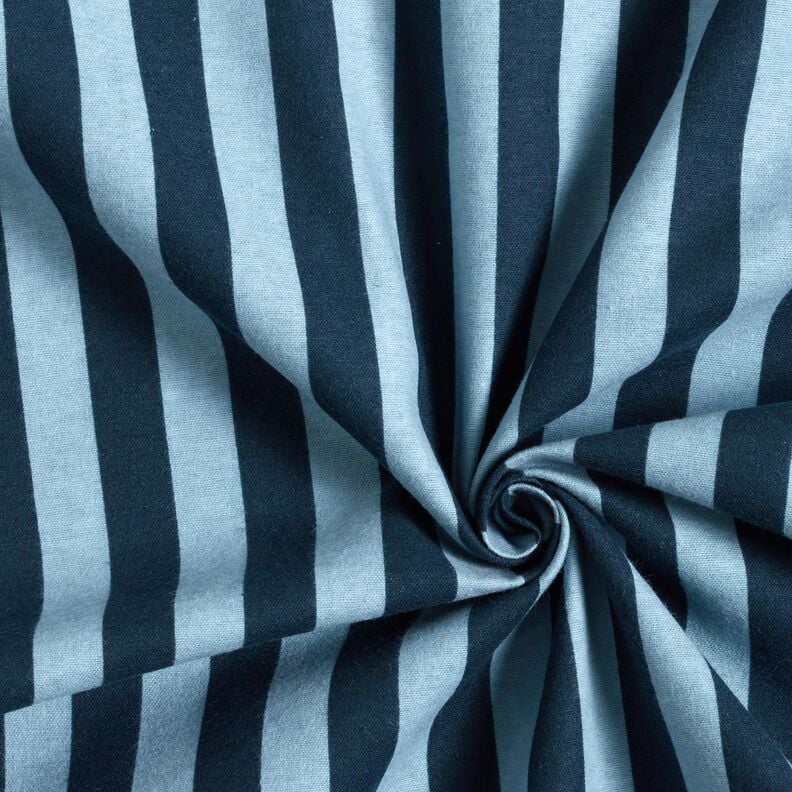 Bavln?n&yacute; flanel &Scaron;irok&eacute; pruhy &ndash; indigov&aacute;/sv?tle modra,  image number 3