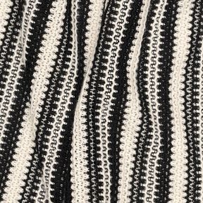 Pletenina Pruhy | Poppy Fabrics – černá/vlněná bílá, 