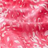 Krepová tkanina s abstraktním leopardím vzorem – výrazná jasně růžová,  thumbnail number 2
