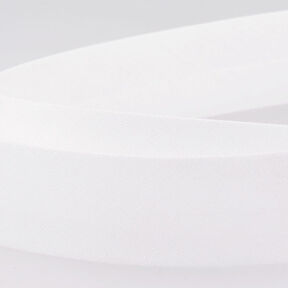 Šikmý proužek Polycotton [20 mm] – bílá, 