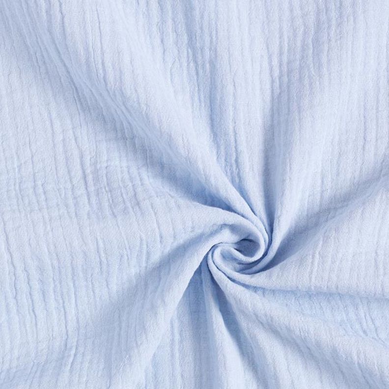 GOTS Mušelín / dvojitá mačkaná tkanina | Tula – baby modra,  image number 1