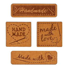 Ozdobný díl Made with Love – hnědá, 