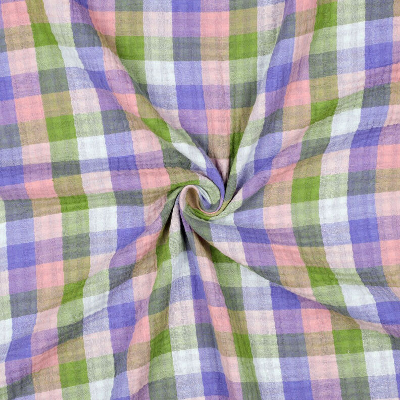 Mušelín / dvojitá mačkaná tkanina Kostka Doubleface (oboustranná látka) | Poppy Fabrics –, image number 3