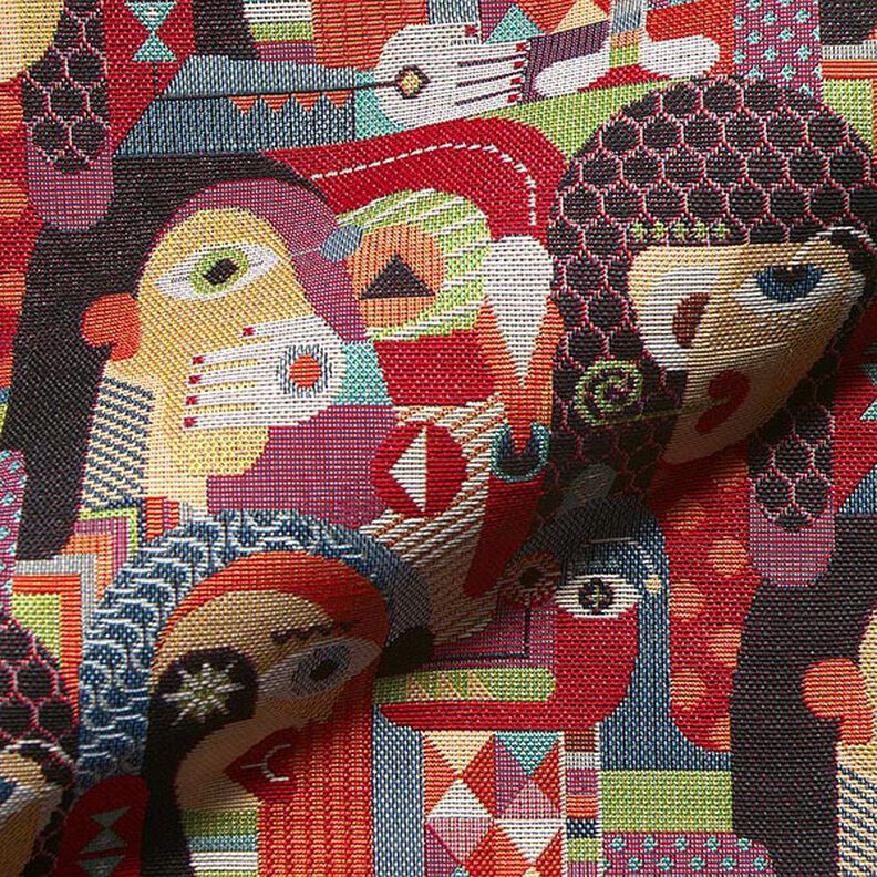 Dekoračn&iacute; l&aacute;tka gobel&iacute;n Abstraktn&iacute; obličeje &ndash; čern&aacute;,  image number 2