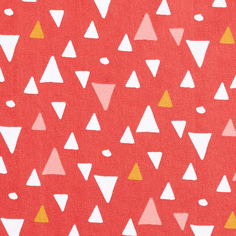 Bavlněná látka Kreton Trojúhelníky – terracotta,  image number 1