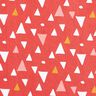 Bavlněná látka Kreton Trojúhelníky – terracotta,  thumbnail number 1
