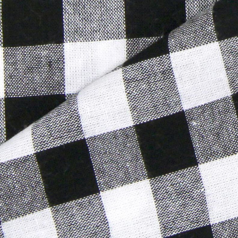 Bavlněná látka Vichy károvaná 1,7 cm – černá/bílá,  image number 3