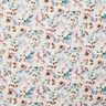Viskózová tkanina Dobby akvarelové květiny – kremová,  thumbnail number 1