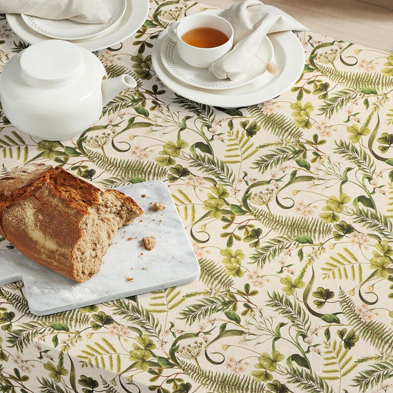 Dekorační látka Polopanama divoce rostoucí rostliny – přírodni,  image number 6