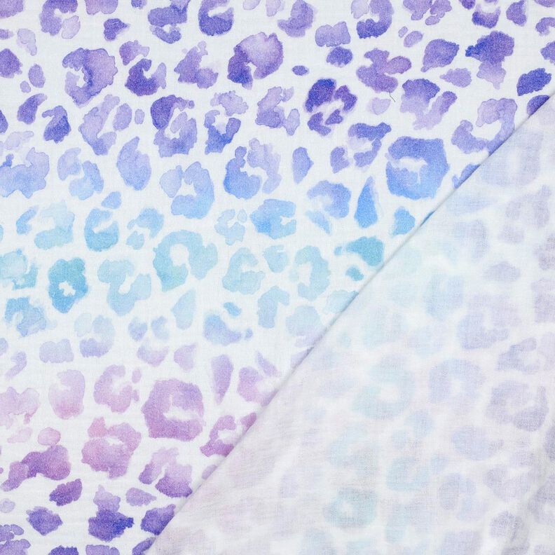 Mušelín / dvojitá mačkaná tkanina Barevný přechod leopardího vzoru digitální potisk | Poppy Fabrics, image number 4