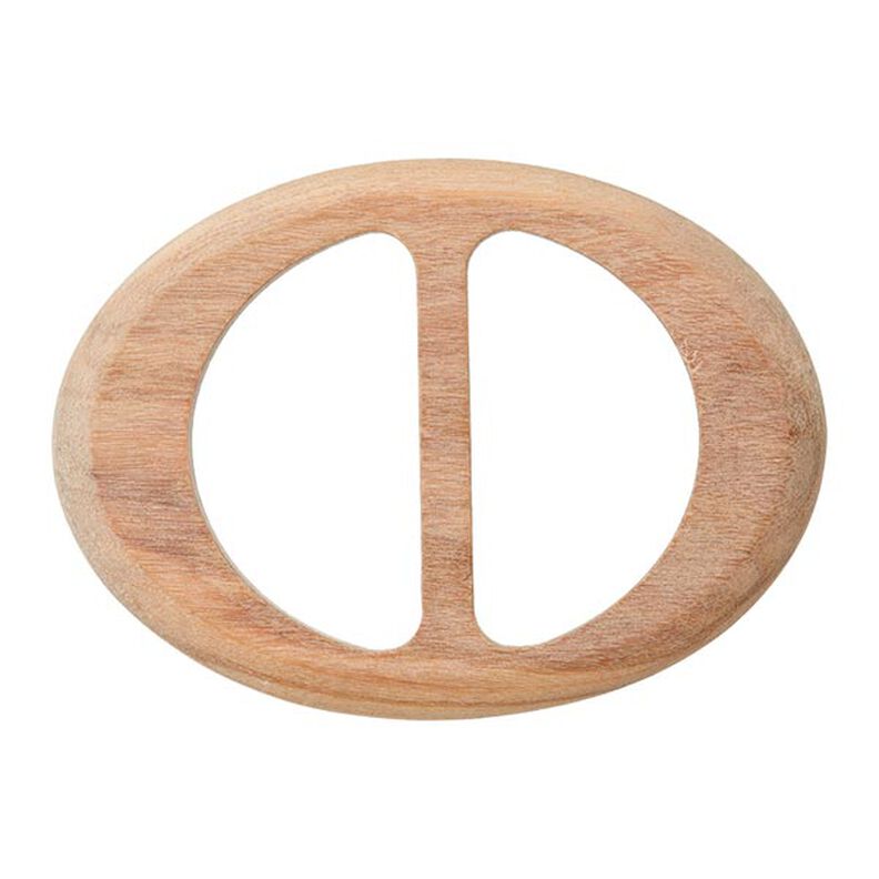Dřevěná spona oválná – béžová, image number 1
