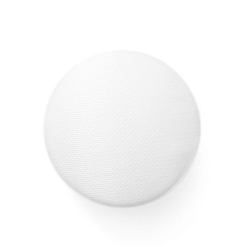 Potažený knoflík, Svatební satén – bílá,  image number 1