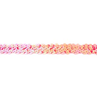 Elastický pajetkový prýmek [20 mm] – broskvově oranžová/růžová, 