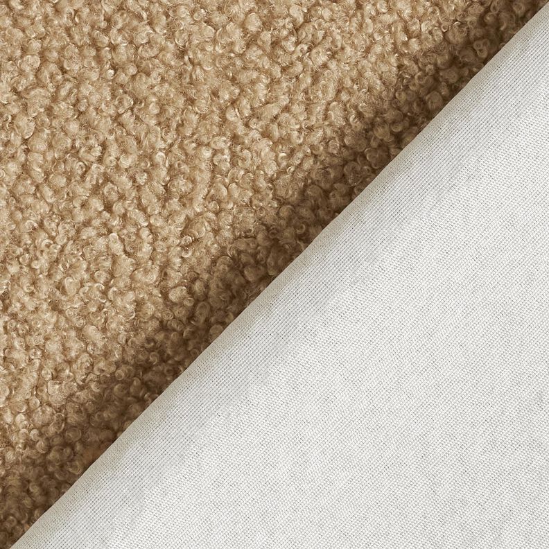 Čalounická látka Měkký plyšový medvídek – taupe (šedohnědá),  image number 3