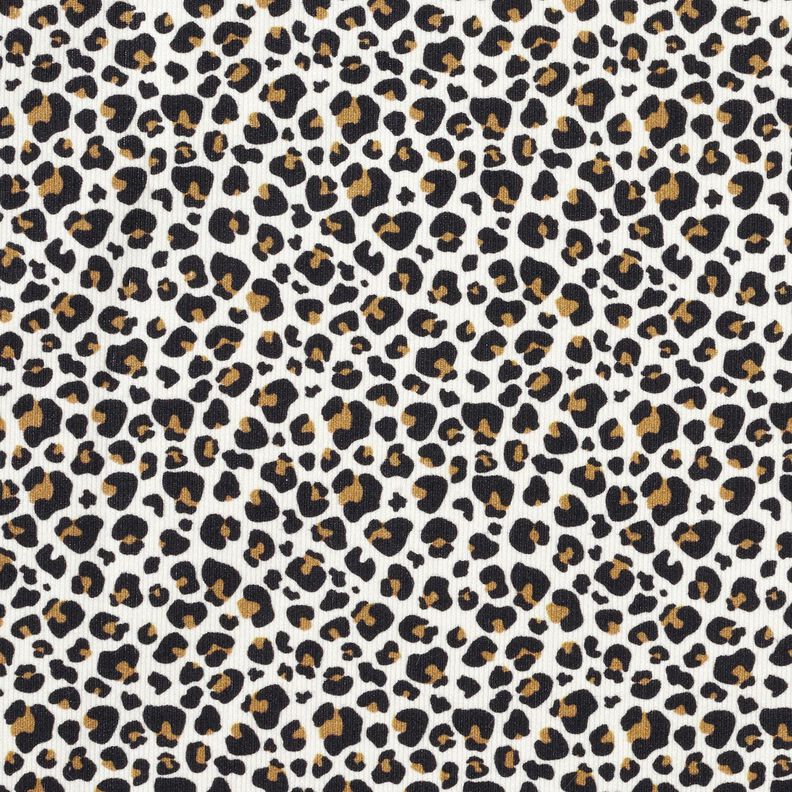 Dětský manšestr malý leopardí vzor – vlněná bílá,  image number 1