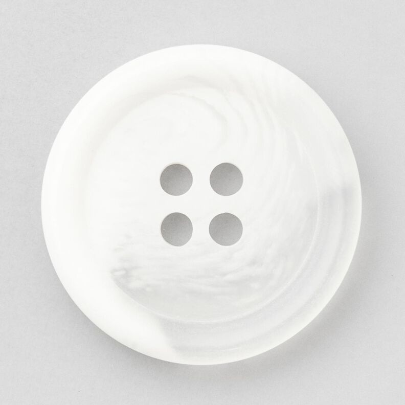 4dírkový kulatý knoflík [Ø 25 mm] – bílá,  image number 1