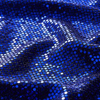 Flitrový žerzej s puntíky – namornicka modr, 