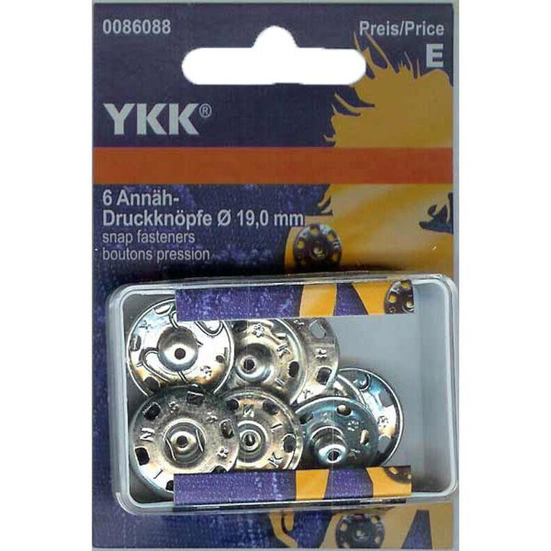Našívací patentka kovová 2 – stříbrná | YKK, image number 1