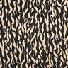 Viskózová tkanina Abstraktní vzor zebry – černá/světle béžová,  thumbnail number 1