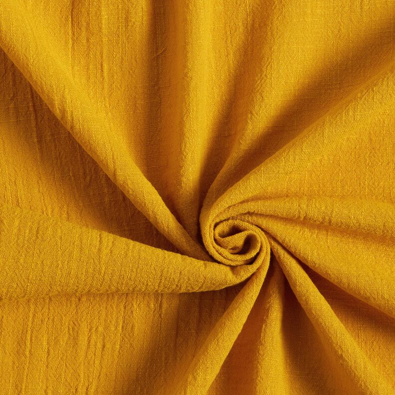 Bavlněná tkanina lněného vzhledu – hořčicove žlutá,  image number 1