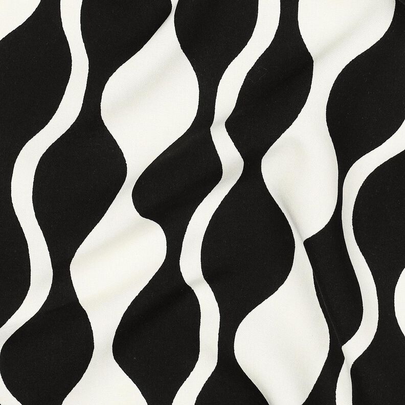 LENZING&trade; ECOVERO&trade; visk&oacute;zov&aacute; tkanina Retro &ndash; čern&aacute;/b&iacute;l&aacute;,  image number 2