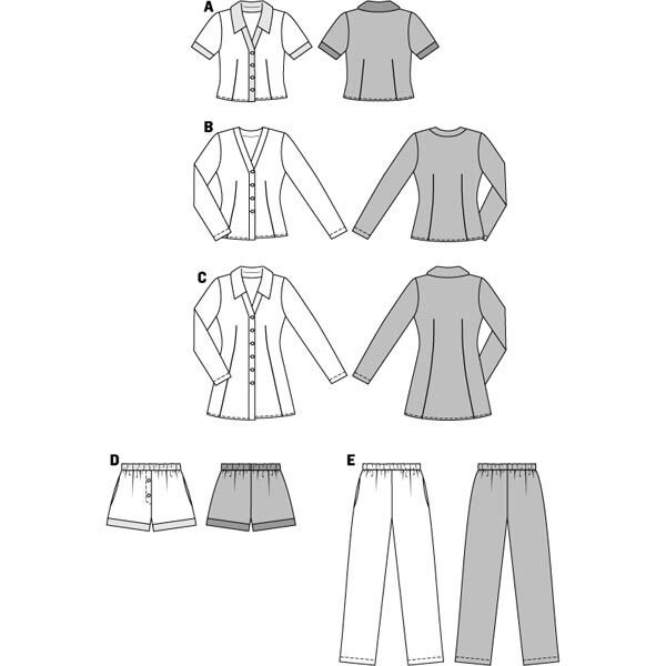Pyžamo / Noční košile, Burda 6742,  image number 4