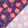 Teplákovina počesaná Květiny | by Poppy – červenofialková/humrová,  thumbnail number 4