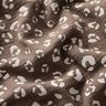 Mušelín / dvojitá mačkaná tkanina Velký leopardí vzor – tmavá taupe/bílá,  thumbnail number 2