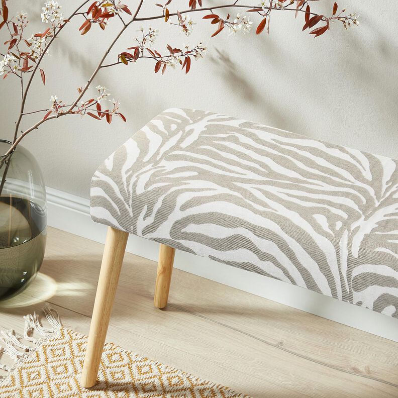 Čalounická látka Žakár Zebra – sasanková/přírodni, image number 8