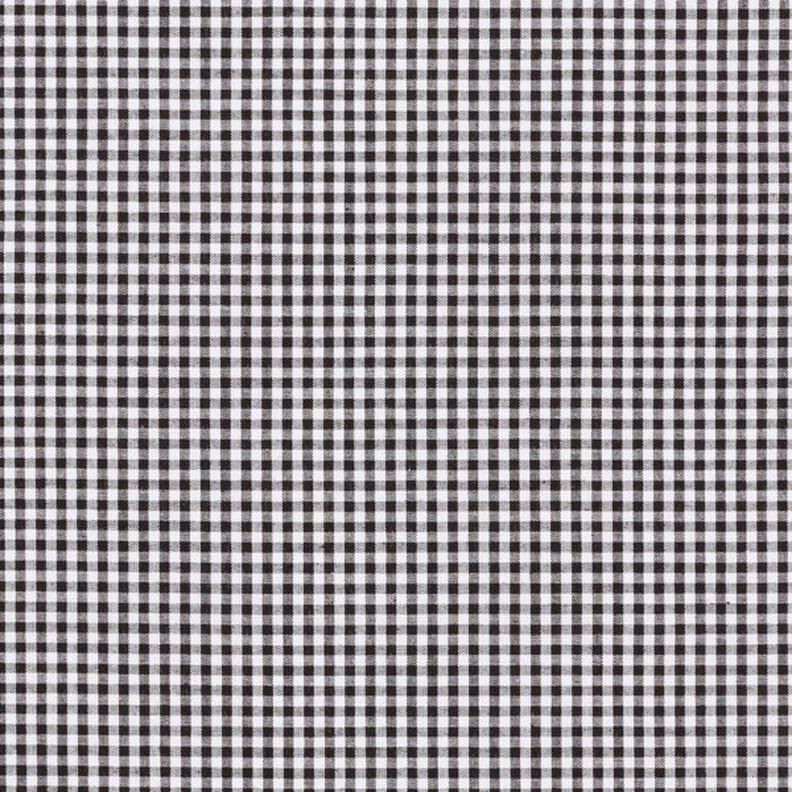 Bavlněný popelín Malé káro vichy, barveno v přízi – černá/bílá,  image number 1