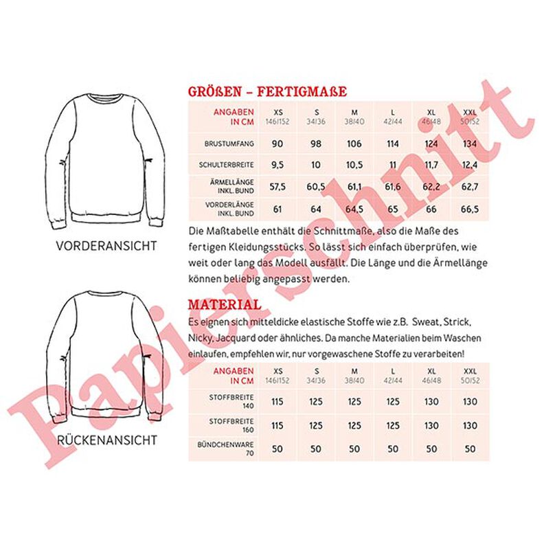 FRAU DENIZ nadčasový svetr s manžetami | Studio Schnittreif | XS-XXL,  image number 8