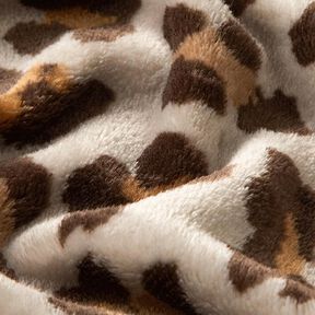Hebký fleece Velký leopard – přírodni/černohnědá, 
