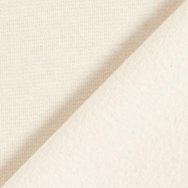 Teplákovina počesaná Jednobarevná Lurex – vlněná bílá/zlatá,  image number 4