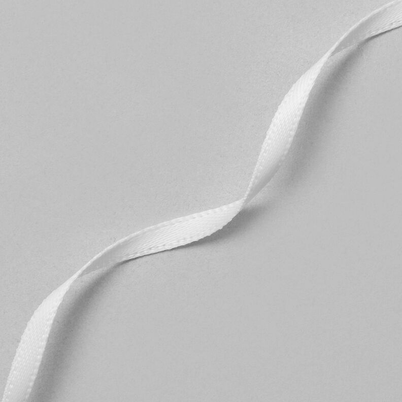 Saténová stuha [3 mm] – bílá,  image number 3