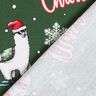 Francouzské froté letní teplákovina Santa Claus a lama | Glitzerpüppi – jedlově zelená/chili,  thumbnail number 4