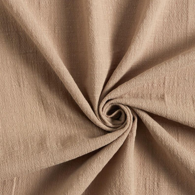 Bavlněná tkanina lněného vzhledu – pískove hnědá,  image number 1