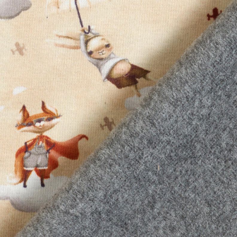 Alpenfleece Létající zvířata digitální potisk – světle béžová,  image number 4