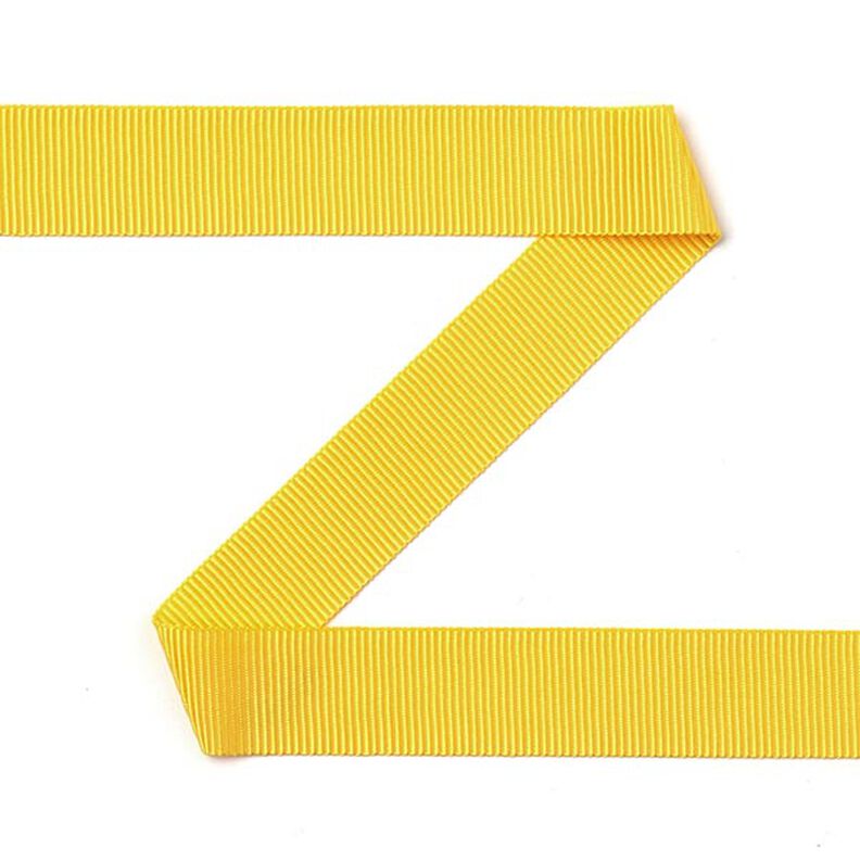 Rypsová stuha uni – žlutá,  image number 1