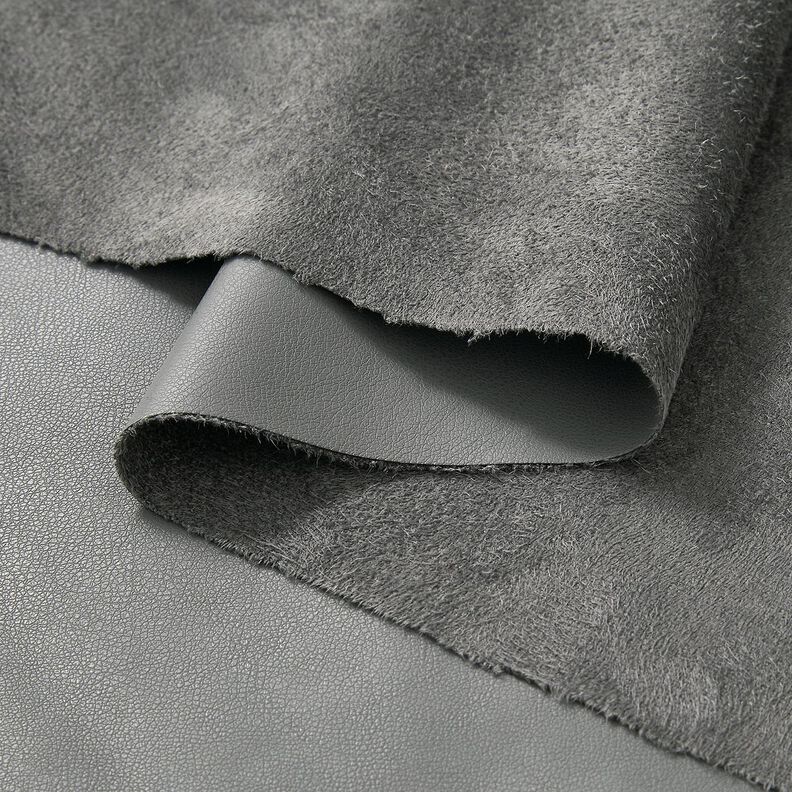 Koženka s velurovou rubovou stranou  – šedá,  image number 3