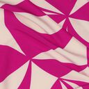 Strečová látka na halenku s geometrickým vzorem | Poppy Fabrics – purpurová/cashew (béžová), 