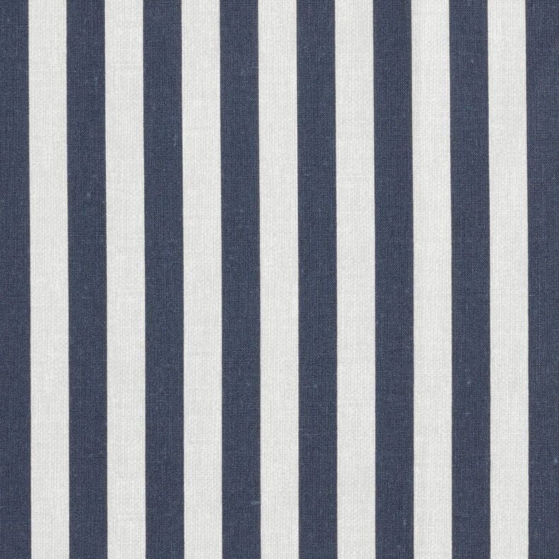 Bavlněná látka Kreton Námořní pruhy – černomodrá/taupe (šedohnědá),  image number 1