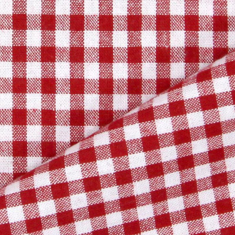Bavlněná látka Vichy károvaná 0,5 cm – červená/bílá,  image number 3