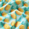 Bavlněná látka Popelín Ananas – modrá aqua/žlutá,  thumbnail number 2