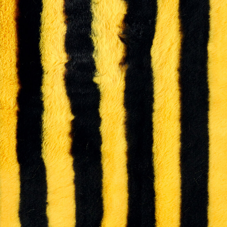 Imitace kožešiny Včelí pruhy – černá/žlutá,  image number 1
