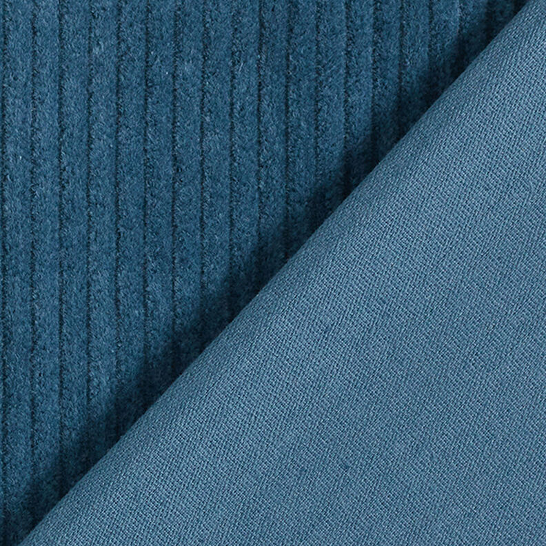 Široký manšestr předepraný Jednobarevné provedení – ocelová modr,  image number 3
