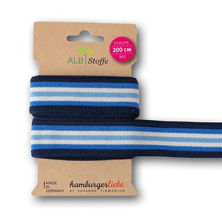 GOTS Bio žakárové stuhy STRIPE ME COLLEGE [200 cm | 3,5 cm] | Albstoffe | Hamburger Liebe, 